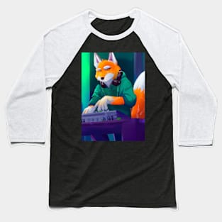 Fox at the DJ booth Baseball T-Shirt